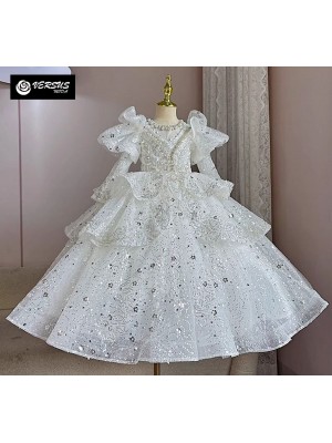 Vestito Deluxe Bambina Carnevale Party Principessa Girl Costume PRINCIPESSA02 B